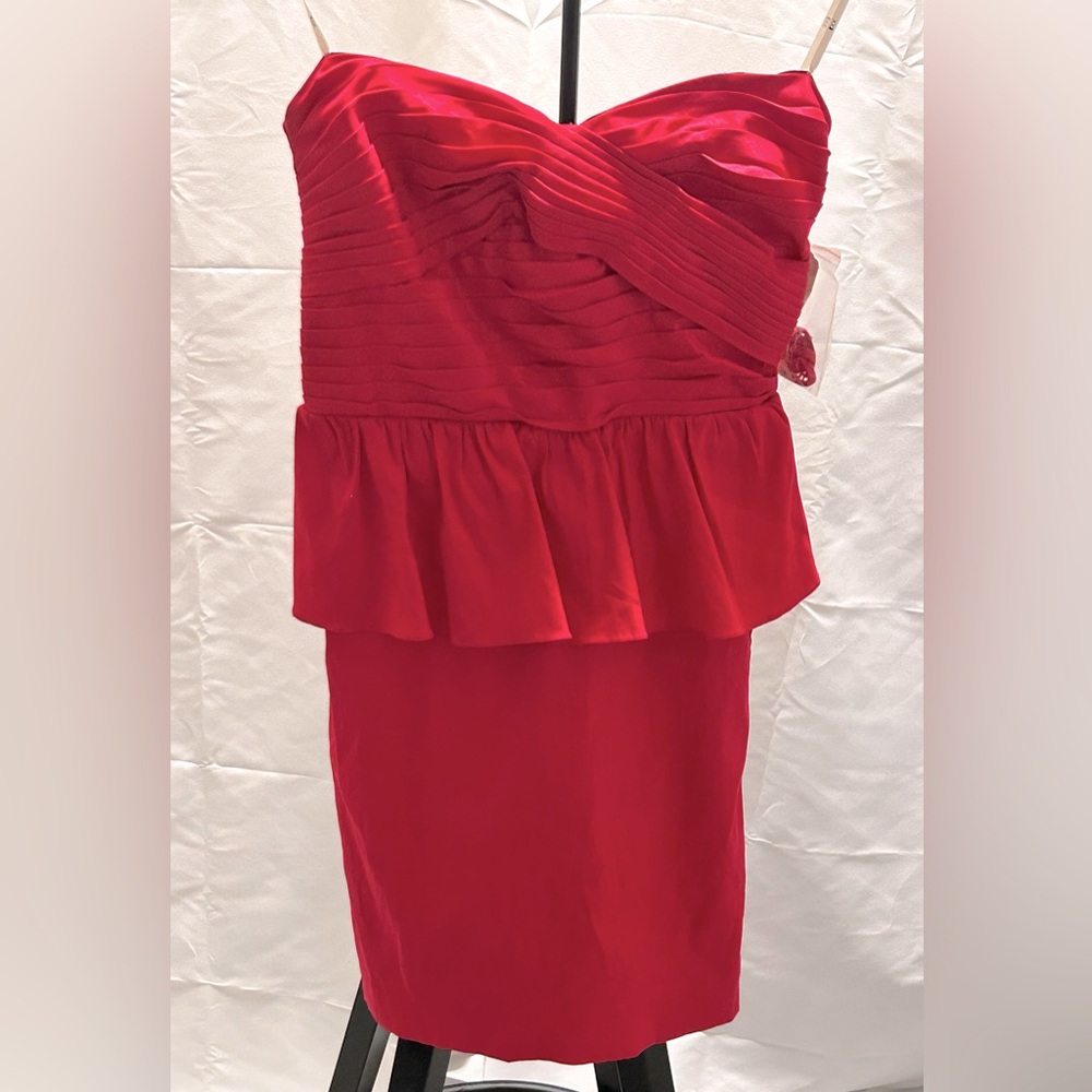 NWT, XXI hot pink strapless dress, size L